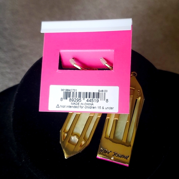 Betsey Johnson Pencil Drop Earrings - Picture 6 of 6